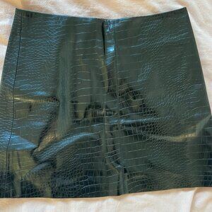 Black Faux Leather Mango Mini skirt